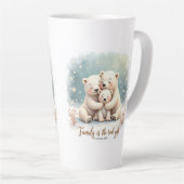 Keepsake Familie is het Echte Geschenk Koffiemok Latte Mok (Rechterhoek)