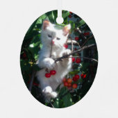 Keepsake Familie Kat Foto Metalen Ornament (Achterkant)