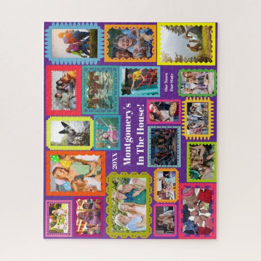 Keepsake Family 20 Photo Typography Legpuzzel (Verticaal)