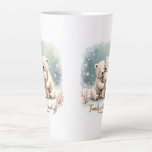 Keepsake Family is the Real Gift Coffee Mug Latte Mok (Voorkant)