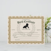 Keepsake Fill-in Voetafdruk Baby Geboortecertifica (Staand voorkant)