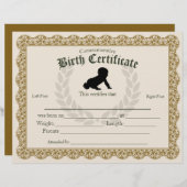 Keepsake Fill-in Voetafdruk Baby Geboortecertifica (Voorkant / Achterkant)