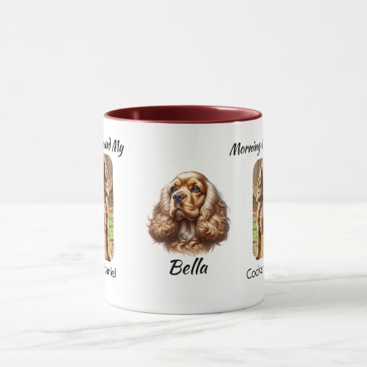 Keepsake Foto Cocker Spaniel Personaliseren Mok (Midden)