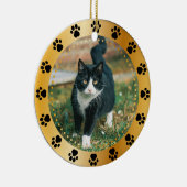 Keepsake Foto & Gepersonaliseerde Script Naam Orna Keramisch Ornament (Rechts)