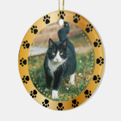 Keepsake Foto & Gepersonaliseerde Script Naam Orna Keramisch Ornament (Links)