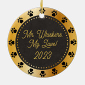 Keepsake Foto & Gepersonaliseerde Script Naam Orna Keramisch Ornament (Achterkant)
