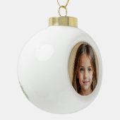 KeepSake FOTO Kerstmis personaliseren Keramische Bal Ornament (Links)