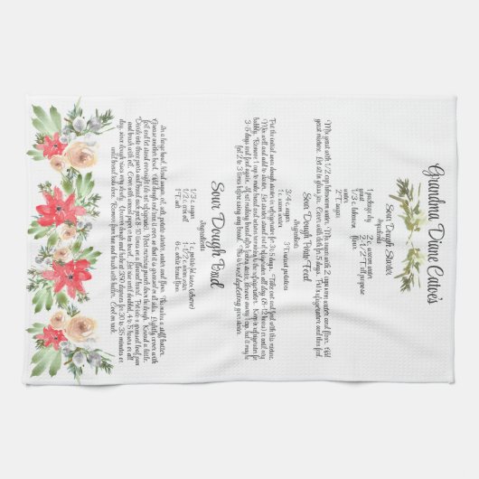 Keepsake Heirloom lang recept kerstcadeau Theedoek (Horizontaal)