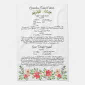 Keepsake Heirloom lang recept kerstcadeau Theedoek (Verticaal)