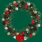 Keepsake Holiday Christmas Wreath Ornament Kaart