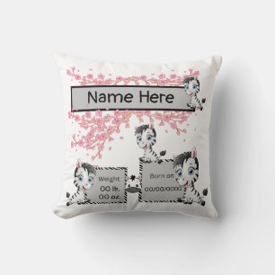 Keepsake kussen van de geboorte van een nieuwe bab