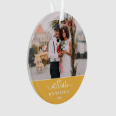 Keepsake meest prachtige tijd bruiloft foto ornament (voorkant)