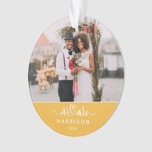 Keepsake meest prachtige tijd bruiloft foto ornament (voorkant)