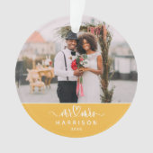 Keepsake meest prachtige tijd bruiloft foto ornament (voorkant)