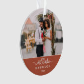 Keepsake meest prachtige tijd bruiloft foto ornament (voorkant)