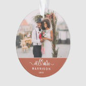 Keepsake meest prachtige tijd bruiloft foto ornament (voorkant)