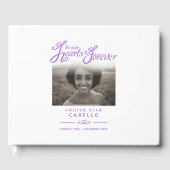 Keepsake memorial boek in ons hart wit paarse (Voorkant)