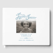 Keepsake memorial boek in onze harten wit blauw (Voorkant)