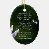 Keepsake Memorial Dragonfly Lotus Flower Keramisch Ornament (Achterkant)