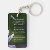Keepsake Memorial Dragonfly Lotus Flower Sleutelhanger (achterkant)
