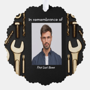 Keepsake Memorial Foto Gebed Gereedschap Mechanic Ornament Kaart