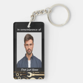 Keepsake Memorial Foto Gebed Gereedschap Mechanic Sleutelhanger