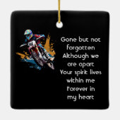 Keepsake  Memorial Motocross Motorcycle Racing Keramisch Ornament (Achterkant)