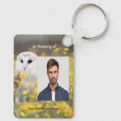 Keepsake Memorial Photo Barn Owl Bird Sleutelhanger (Achterkant)