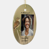 Keepsake Memorial Photo Bird Garden Nature Keramisch Ornament (Rechts)