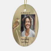 Keepsake Memorial Photo Bird Garden Nature Keramisch Ornament (Links)