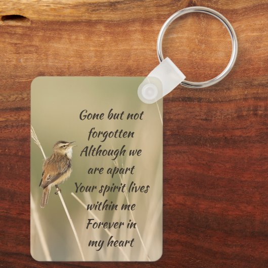 Keepsake Memorial Photo Bird Garden Nature Sleutelhanger (Achterkant)