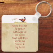 Keepsake Memorial Photo Invite Pheasant Bird Art Sleutelhanger (Achterkant)