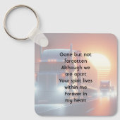 Keepsake Memorial Semi-Truck Tractor-trailer  Sleutelhanger (Voorkant)