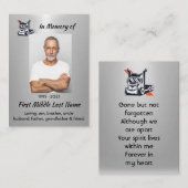 Keepsake Memorial Semi-Truck Tractor-trailer Visitekaartje (Voorkant / Achterkant)