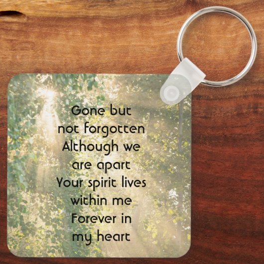 Keepsake Memorial Sunshine Golden Forest Sleutelhanger (Achterkant)