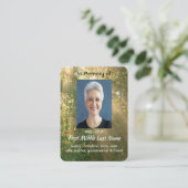 Keepsake Memorial Sunshine Golden Forest Visitekaartje (Staand voorkant)