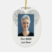 Keepsake Memorial  Tree of Life Heart Love Keramisch Ornament (Voorkant)