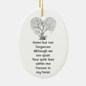 Keepsake Memorial  Tree of Life Heart Love Keramisch Ornament (Achterkant)