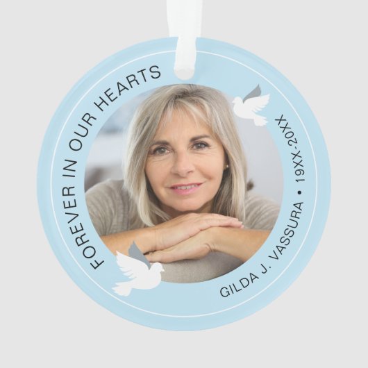 Keepsake Memorial Uw vleugels waren klaar Foto Ornament (achterkant)