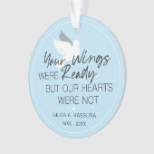 Keepsake Memorial Uw vleugels waren klaar Foto Ornament (voorkant)
