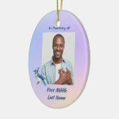 Keepsake Memorial Watercolor Bluejay Garden  Keramisch Ornament (Links)