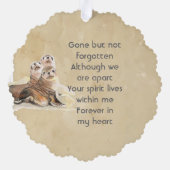 Keepsake Memorial Watercolor Seals Animals Ornament Kaart (Achterkant)