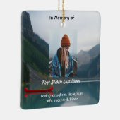 Keepsake Memorial Wilderness Lake Canoe Keramisch Ornament (Rechts)