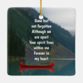 Keepsake Memorial Wilderness Lake Canoe Keramisch Ornament (Achterkant)