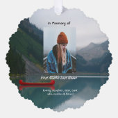 Keepsake Memorial Wilderness Lake Canoe Ornament Kaart (Voorkant)