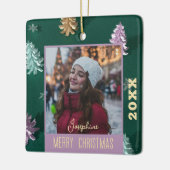 KeepSake Moderne Minimalistische Elegante Chic Quo Keramisch Ornament (Links)