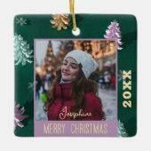 KeepSake Moderne Minimalistische Elegante Chic Quo Keramisch Ornament (Voorkant)