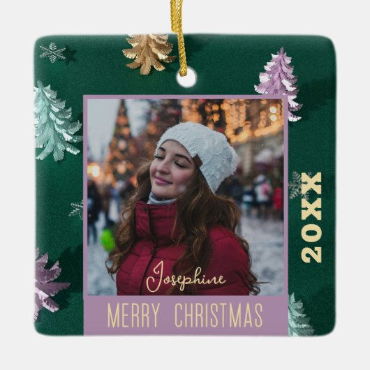 KeepSake Moderne Minimalistische Elegante Chic Quo Keramisch Ornament (Voorkant)