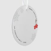 Keepsake moderne rode wanten foto acryl ornament (voorkant)