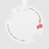 Keepsake moderne rode wanten foto acryl ornament (achterkant)